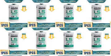 8 piles lithium 1/2aa 3.6v lr14250 lsa1200 er14250 er14255 ls14250 sl750 ECLATS DESTOCKAGE