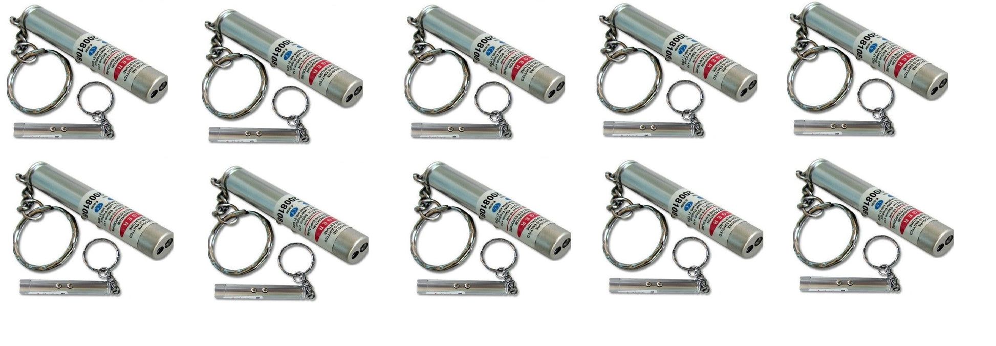Lot de 10 pointeurs laser 2 en 1 de poche faisceaux rouge 150m torche lumiere blanche porte clef ECLATS DESTOCKAGE