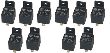 Lot de 10 relais 12v 20a 30a 5 pin broches special auto automobile 1 contact no/nf ECLATS DESTOCKAGE