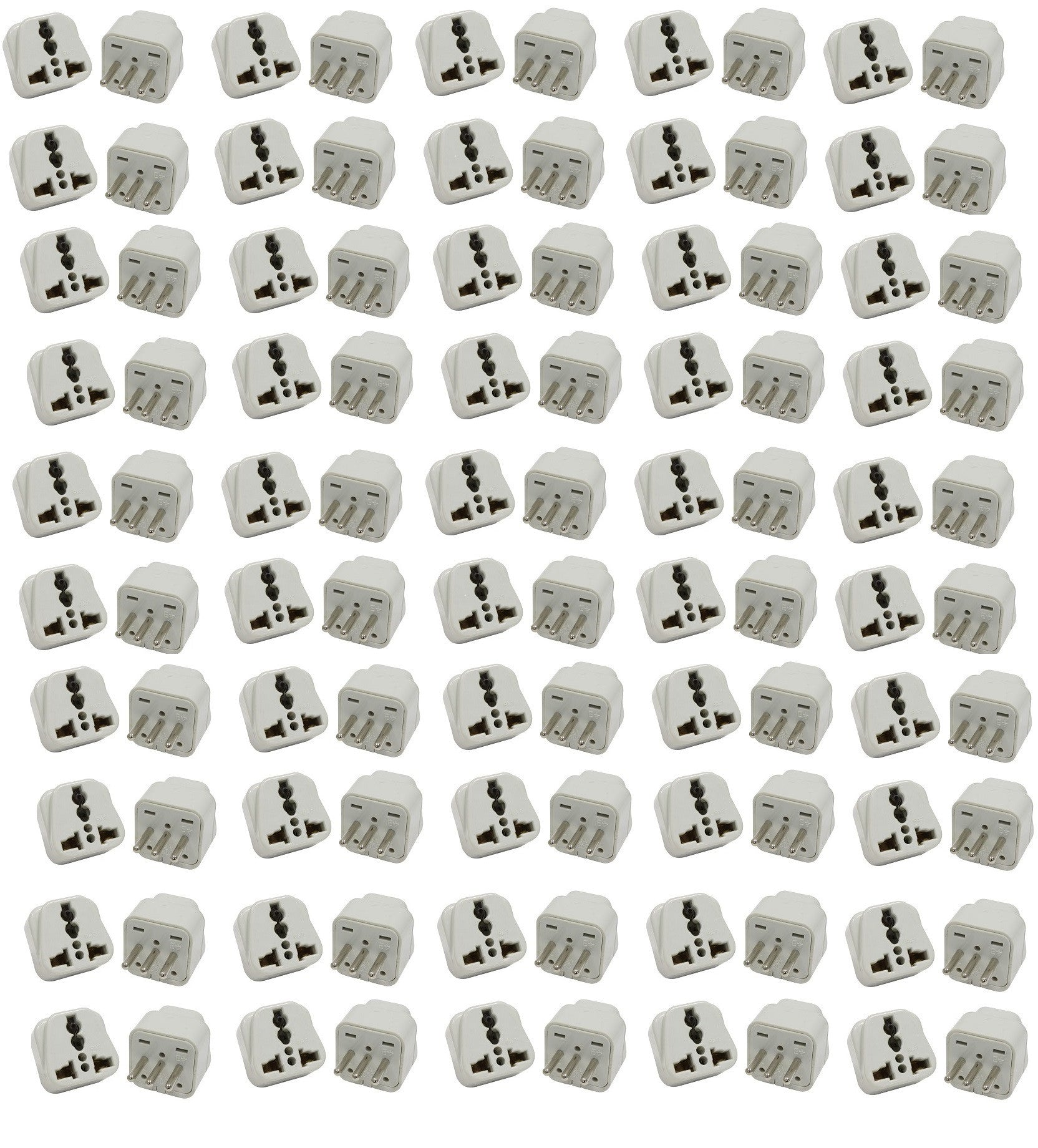 Lot de 100 Adaptateur voyage italie uruguay vers prise europe convertisseur fiche electrique - ECLATS DESTOCKAGE