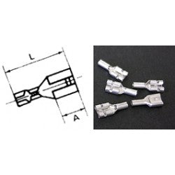 Lot de 100 cosses faston 4.8 mm non isolees copo1548m cosse faston 4.8mm ECLATS DESTOCKAGE