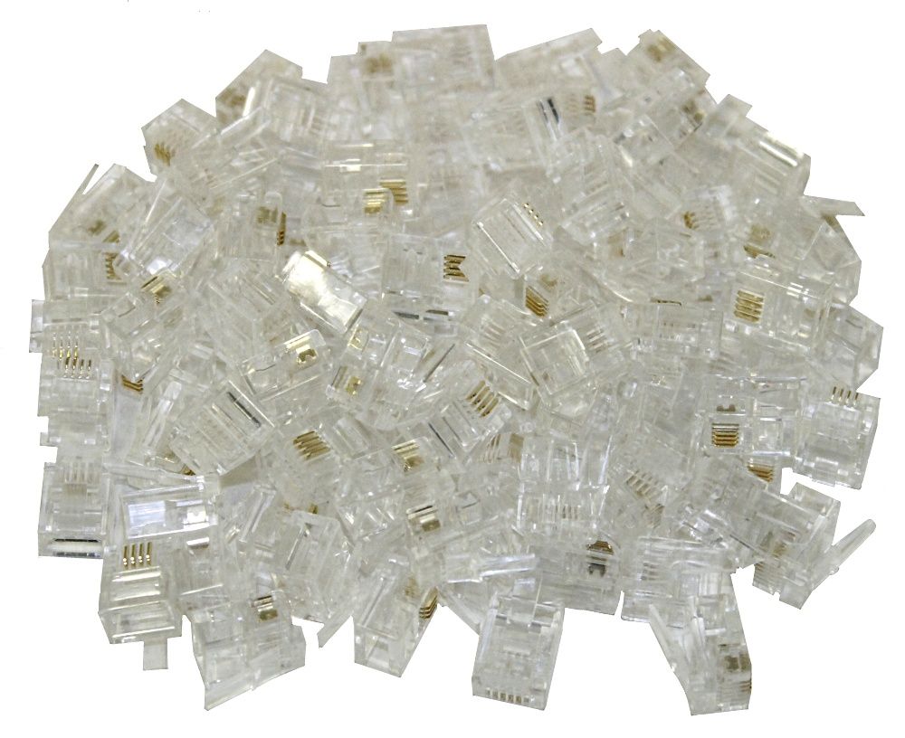 Lot de 100 Fiche Prise Connecteur RJ12 6p6c ECLATS DESTOCKAGE