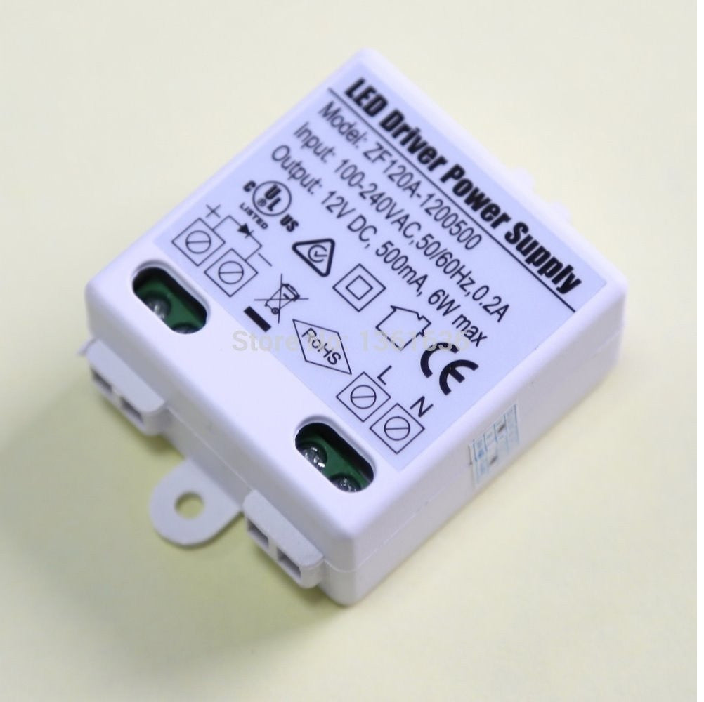 Lot de 100 transformateurs alimentation 220v 6w 12v cc 0.5a eclairage driver led 230v 240v 500ma zf120a - ECLATS DESTOCKAGE