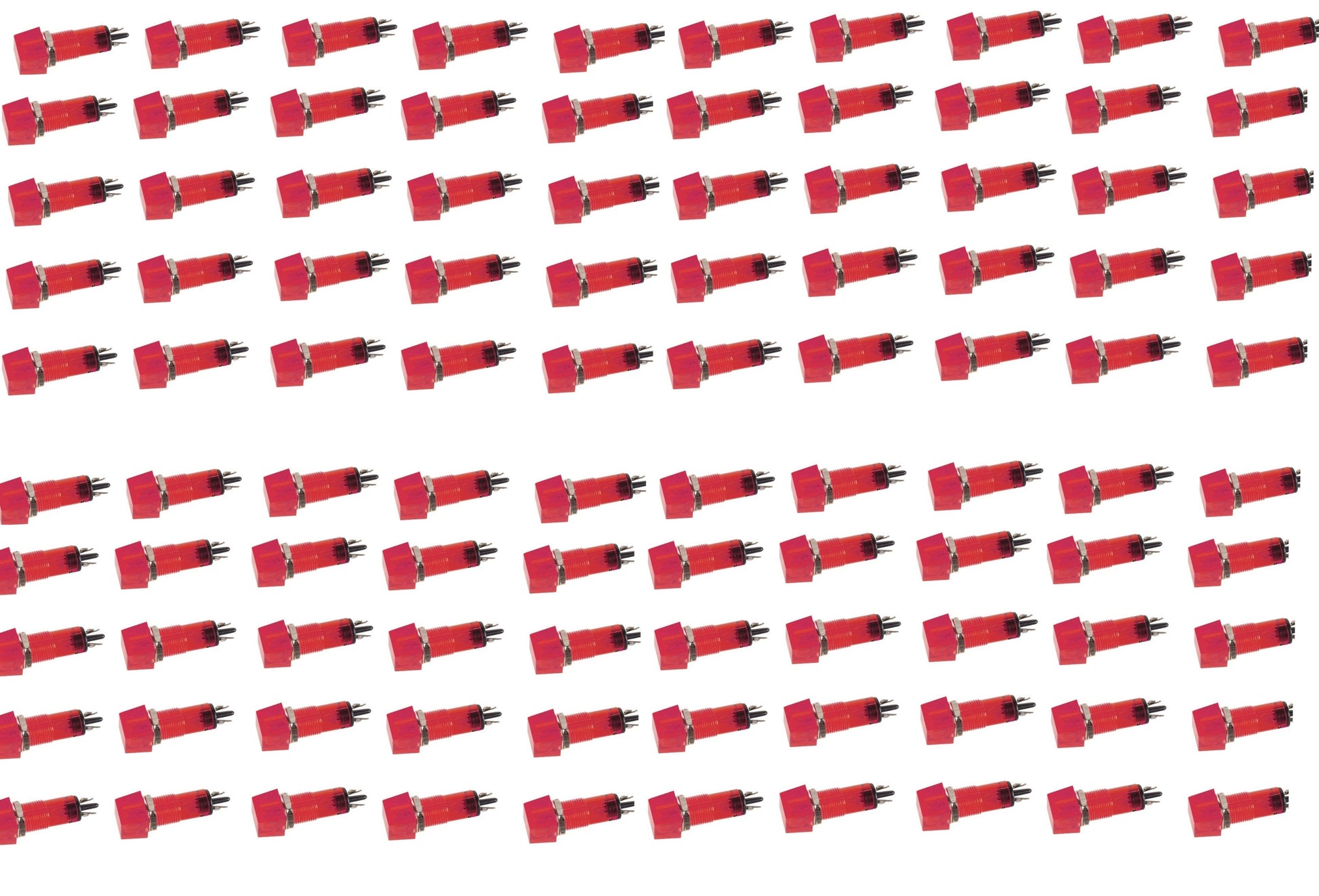 Lot de 100 voyants carre 11.5 x 11.5mm 220v rouge indicateur ccaf220rbl signal lumineux ECLATS DESTOCKAGE