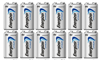 Lot de 12 piles 9v lithium energizer l522 750mah em9v 6f22 6lf22 am6 6lr61 1604a a9v 522 ECLATS DESTOCKAGE