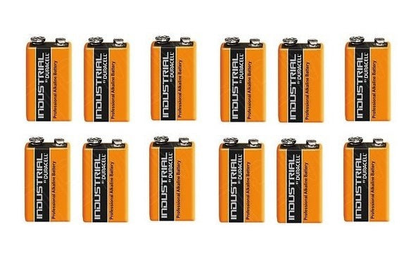 Lot de 12 piles alcaline 9v duracell procell mn 1604 6lr61 pour ze5 6lf22 am6 1604a 522 ECLATS DESTOCKAGE