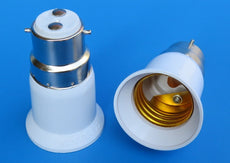 Lot de 2 adaptateur de douille b22 vers e27 convertisseur lampe ampoule led