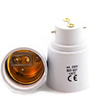 Lot de 2 - adaptateur de douille b22 vers e27 - normes ce rohs convertisseur lampe ampoule led - ECLATS DESTOCKAGE