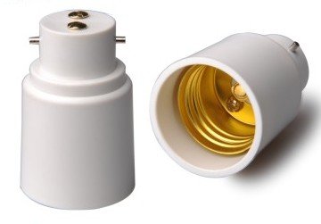 Lot de 2 adaptateur de douille d'ampoule d'eclairage bc b22 à culot à vis moyen standard e27 - ECLATS DESTOCKAGE
