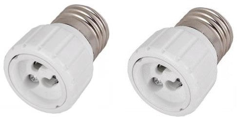 Lot de 2 adaptateur e27 mâle vers gu10 femelle convertisseur douille lampe ampoule led adaptation ECLATS DESTOCKAGE