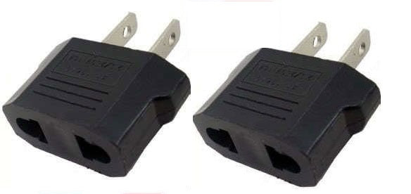 Lot de 2 adaptateur voyage convertisseur/americain japon usa prise us canada secteur france euro - ECLATS DESTOCKAGE