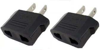 Lot de 2 adaptateur voyage convertisseur/americain japon usa prise us canada secteur france euro - ECLATS DESTOCKAGE