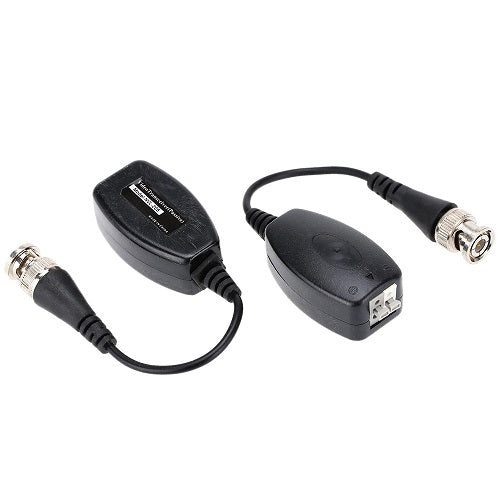 Lot de 2 adaptateurs BNC Mâle Coaxial Balun Vidéo Connecteur CCTV Caméra bornier 2 broches NV-205L - ECLATS DESTOCKAGE