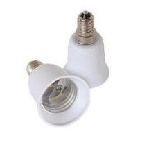 Lot de 2 adaptateurs convertisseur e14 a e27 douille 12v 24v 48v 220v lampe ampoule led ECLATS DESTOCKAGE