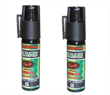 Lot de 2 aerosol bombe de defense 17ml 25ml pepper incapacitant neutralise ECLATS DESTOCKAGE
