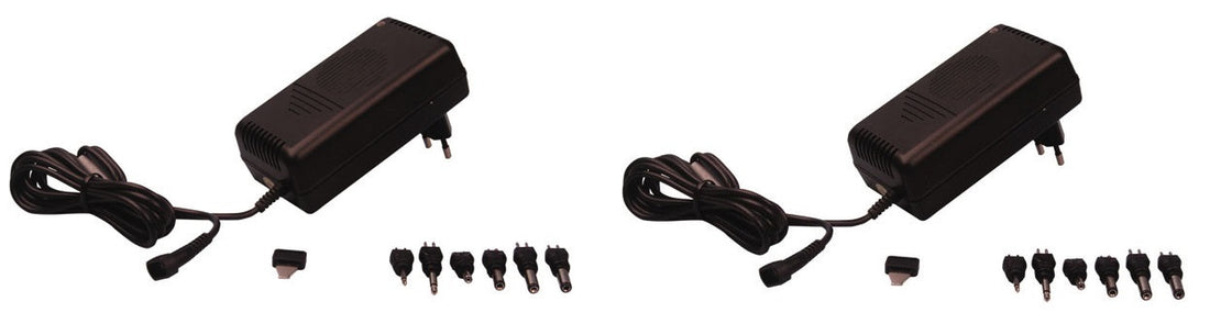 Lot de 2 alimentations stabilisee ac dc 230v 1.5a 2a 18w 3v 4.5v 6v 7.5v 9v 12v alim secteur 220v - ECLATS DESTOCKAGE
