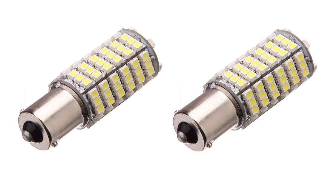 Lot de 2 ampoule ba15s 120 led 12v 6w 7w p21w auto b15 ba15 1210 smd blanc lumiere gyrophare - ECLATS DESTOCKAGE
