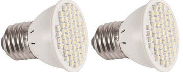 Lot de 2 ampoules 3w 3.5w 60 led e27 220v eclairage 40w 45w lampe 230v lumiere blanc chaud 240v ECLATS DESTOCKAGE