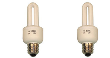 Lot de 2 ampoules fluo 12v compacte 4w 5w 6w 7w e27 économie énergie lumiere basse consommation - ECLATS DESTOCKAGE