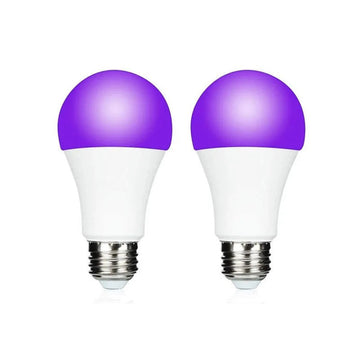 Lot de 2 ampoules lumiere noire 220v e27 effet ultraviolet eclairage lampe disco lamp75bl ECLATS DESTOCKAGE