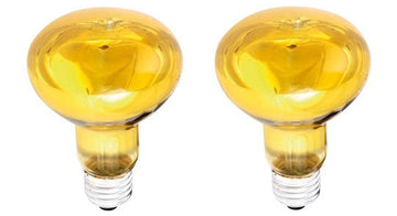 Lot de 2 ampoules spot couleur disco jaune e27 60w r80 220v lamp60o2 lamp60y2 lampe lumiere ECLATS DESTOCKAGE