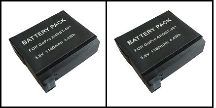 Lot de 2 batteries 1160mah 3.8v ahdbt-401 ahdbt401pour camera gopro Hero4 - ECLATS DESTOCKAGE