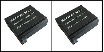 Lot de 2 batteries 1160mah 3.8v ahdbt-401 ahdbt401pour camera gopro Hero4 - ECLATS DESTOCKAGE