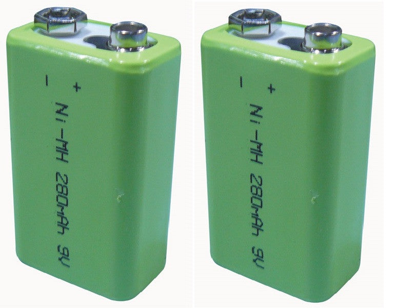 Lot de 2 batteries rechargeable 8.4v 9v 200ma nickel metal hybride 6f22 v7/8ham6 6lr61 - ECLATS DESTOCKAGE