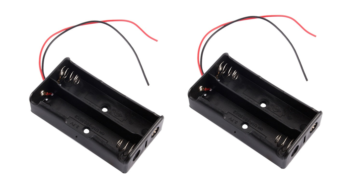 Lot de 2 Boitiers Coupleur 3.7v Support de 2 Batterie Pile rechargeable 18650 ECLATS DESTOCKAGE