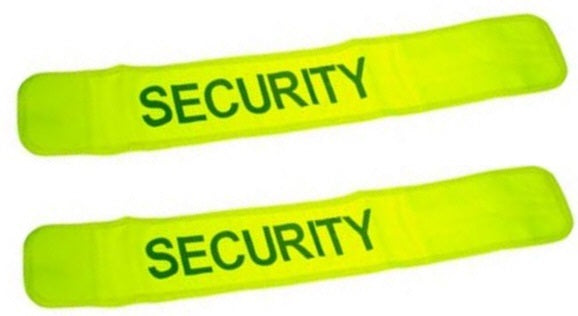 Lot de 2 brassards fluo securite jaune security velcro routiere visibilite protection bras en471 - ECLATS DESTOCKAGE
