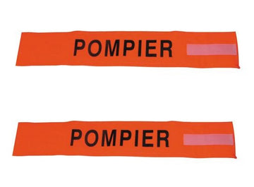 Lot de 2 brassards orange fluo pompiers velcro securite routiere en471 haute visibilite protection - ECLATS DESTOCKAGE