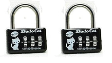 Lot de 2 cadenas antivols 25mm combinaison 3 chiffres code numero fermeture ouverture securisee
