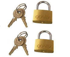 Lot de 2 cadenas sécurité premium en laiton 25mm verrou antivol serrure