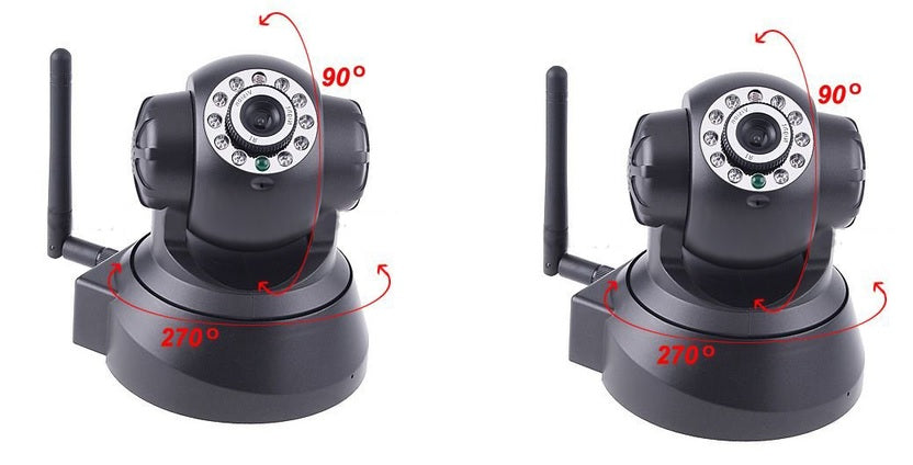 Lot de 2 caméras ip wifi sans fil babycam motorisée iphone ipad blackberry vision nocturne ECLATS DESTOCKAGE