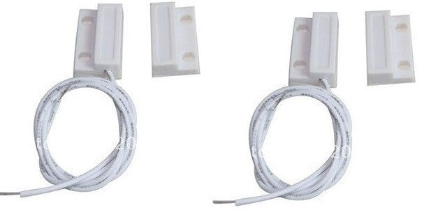 Lot de 2 contacts nf saillie 23mm blanc detecteur ouverture 114ms capteur magnetique pour alarme - ECLATS DESTOCKAGE