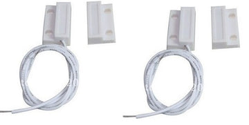 Lot de 2 contacts nf saillie 23mm blanc detecteur ouverture 114ms capteur magnetique pour alarme - ECLATS DESTOCKAGE