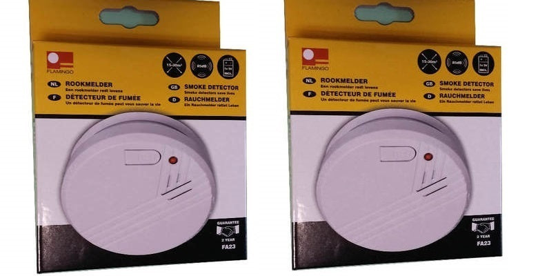 Lot de 2 détecteur de fumée en 14604 alarme incendie autonome det 010 kd 107 9v buzzer - ECLATS DESTOCKAGE