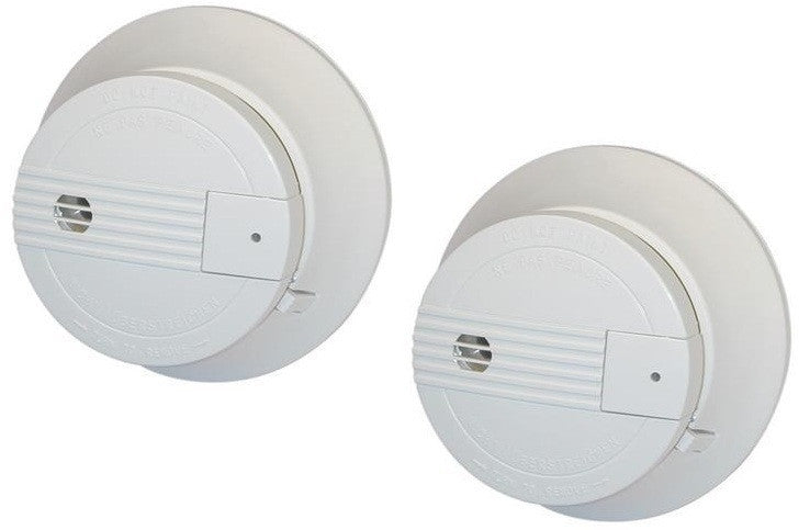 Lot de 2 detecteurs de fumee incendie 433mhz rf en14604 sans fil alarme feu radio hf ECLATS DESTOCKAGE