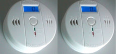 Lot de 2 detecteurs monoxyde carbone co 9v en50291 gf-a03 dp002we capteur alarme autonome buzzer