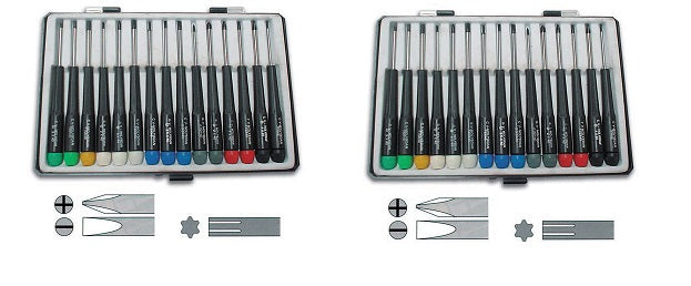 Lot de 2 jeux de 15 tournevis plat cruciforme star vtset15 outil outillage travaux precision optique ECLATS DESTOCKAGE