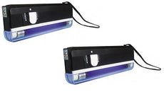 Lot de 2 lampes uv detecteur de faux billet lumiere noire lamp04tbl zluvb ultraviolet carte bancaire