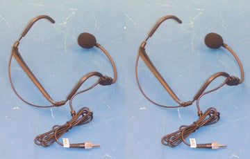 Lot de 2 micros sono mono electret serre tete 80hz 12,000hz sonorisation ECLATS DESTOCKAGE