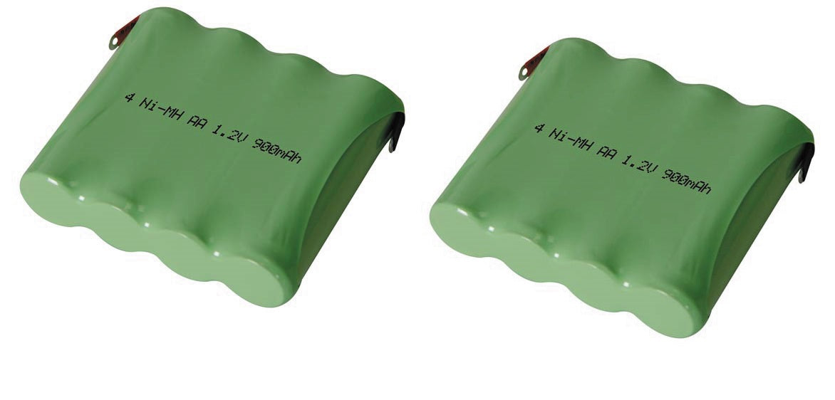 Lot de 2 packs accu ni mh 4.8v 600mah 900mah cosses a souder batterie rechargeable 4kr6mc nimh - ECLATS DESTOCKAGE