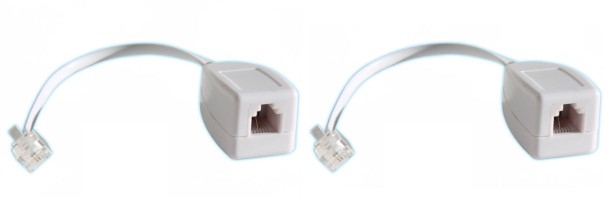 Lot de 2 parafoudres telephonique 1 ligne rj11 tel fax/modem compatible rj12 ECLATS DESTOCKAGE