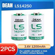 Lot de 2 piles lithium 3.6v 1/2 aa ls14250 lr14250 tl5151 tl5101 tl4902 ls 14250 lct1200 sl350 ECLATS DESTOCKAGE