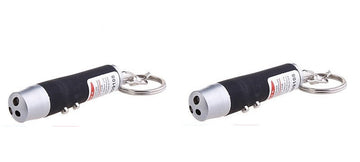 Lot de 2 pointeurs laser 3 en 1 de poche lampe uv faisceaux rouge 150m lumiere blanche ECLATS DESTOCKAGE