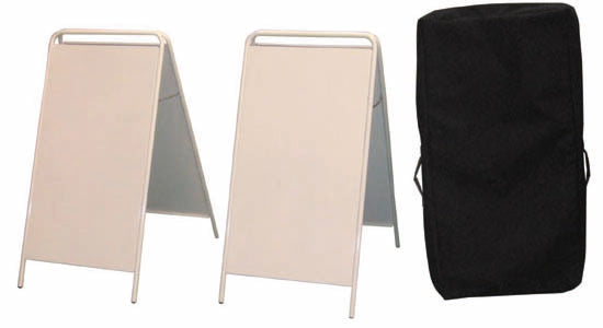 Lot de 2 presentoirs blancs housse de rangement ECLATS DESTOCKAGE
