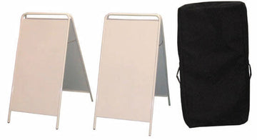 Lot de 2 presentoirs blancs housse de rangement ECLATS DESTOCKAGE
