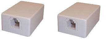 Lot de 2 prises murale saillie modulaire rj11 6p4c tcu10 bornier a fil telephone ECLATS DESTOCKAGE