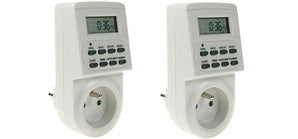 Lot de 2 programmateurs digitaux 24h/ 7 jours hebdomadaire ECLATS DESTOCKAGE